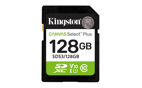 Kingston 128GB Canvas Select Plus SD Card | Up to 150MB/s | Class