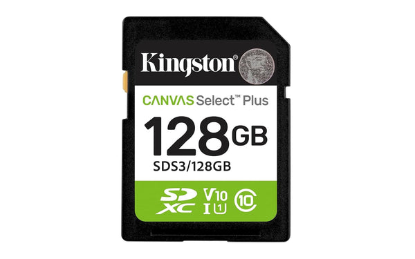 Kingston 128GB Canvas Select Plus SD Card | Up to 150MB/s | Class