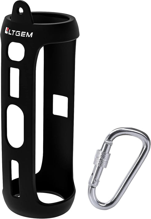 LTGEM Silicone Carrying Case for JBL FLIP 5 Portable Bluetooth Speaker, Waterproof with Extra Carabiner