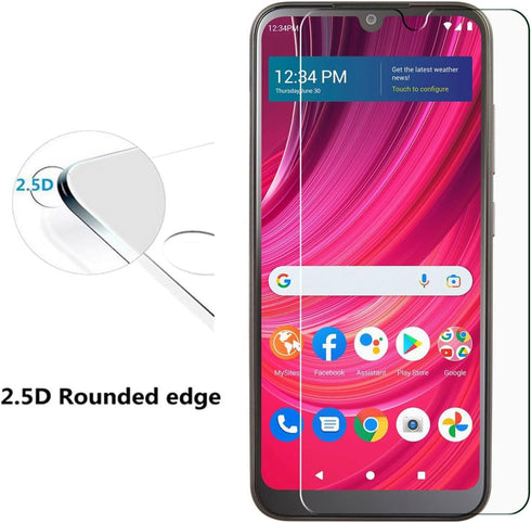 BLU View 4 Tempered Glass Screen Protector 3 Pack, 9H Anti-Scratch, Ultra Clear, 0.26mm HD, Bubble Free.