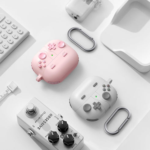 Soft Silicone Protective Case for Samsung Galaxy Buds 3/3 Pro with Cleaner Kit, Pink, Accessories with Keychain