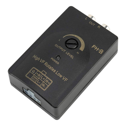 Speaker Level Adapter, Auto Car RCA Output Stereo High to Low Level Converter with Delay Function