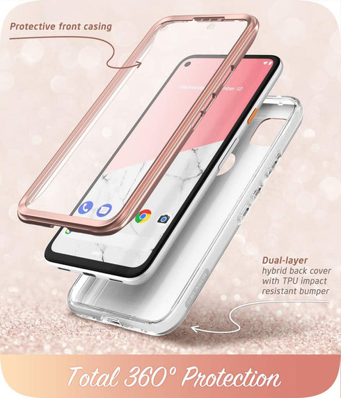 i-Blason Cosmo Series Slim Protective Case for Google Pixel 4a (5.8 inch, 2020), Stylish with Built-in Screen Protector
