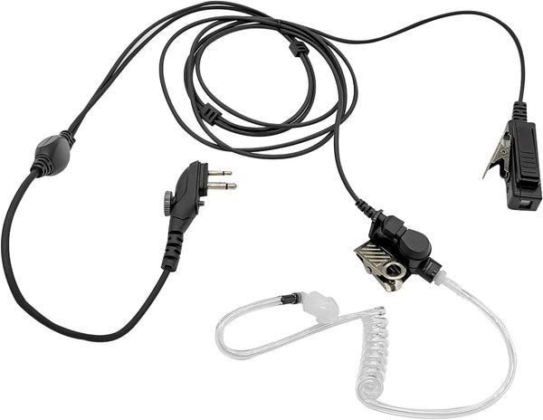 BD502i Earpiece Acoustic Coil Tube Ear piece Headset with PTT Mic for Hytera HYT BD502 BD552i PD502