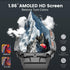 Military Smartwatch for Men, 1.96" AMOLED Screen, Bluetooth Calls, IP68 Waterproof, Black & Orange Bands