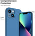 ORNARTO 13 3 5.4 inch-Blue Compatible with iPhone Mini Case, Slim Liquid Silicone Layers Full Covered Soft Gel Rubber