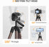 KINGJOY 71" 3-Way 6.6LB Camera Tripod, Lightweight Travel Tripod with Wireless Remote, Cold Shoe Phone Mount, Pan Head