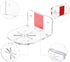 Sumnacon 3PCS Small Wall Shelves, Acrylic Surveillance Bracket with Adhesive and Screws, Universal Camera Shelf
