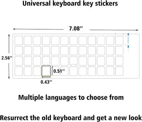 3 PCS Hebrew Keyboard Stickers for Laptop, Black Background with White Lettering for Computer Notebook Replacement