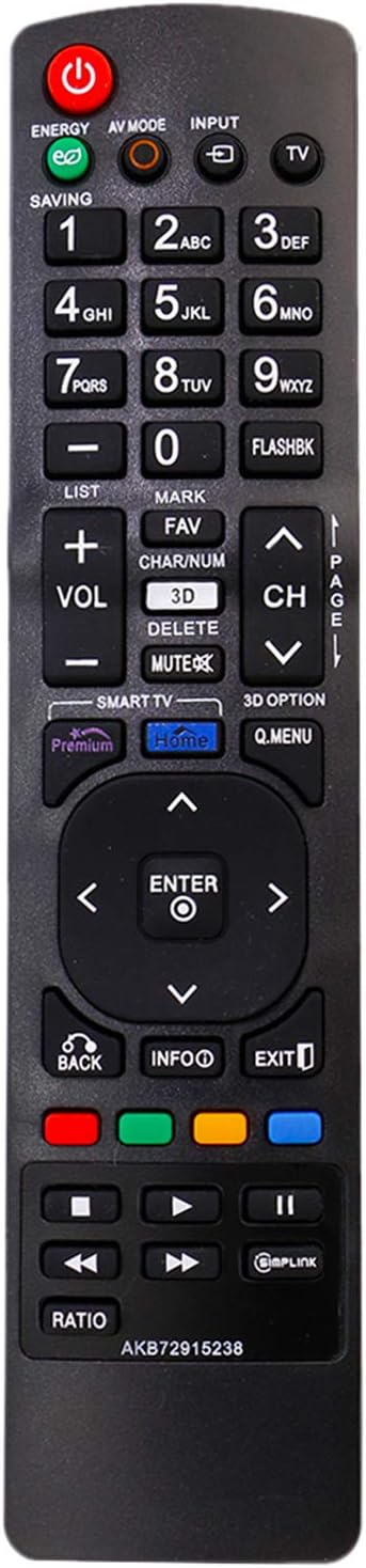 New AKB72915238 Remote Control for LG Smart TV Models 32LW5700, 42LK530, 42LV3700, and more
