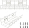 Under Desk Cable Tray - 2 Pack Cable Raceway for Wire Management, Metal Wire Organizer for Office, White