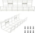 Under Desk Cable Tray - 2 Pack Cable Raceway for Wire Management, Metal Wire Organizer for Office, White