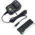 12W Universal Power Supply 12V 9V 7.5V 6V 5V 4.5V 3V 1A AC to DC Adapter for LED Strip, Router, CCTV