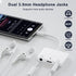 iPad Headphone Adapter, Headphone Splitter for 2 Headphones, 3 in 1 USB C to 3.5mm Jack Audio Adapter with Charging