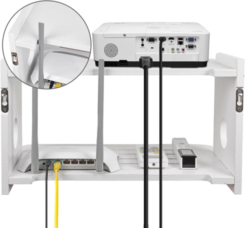 Projector Shelf, Projector Wall Mount Floating Shelf, Projector Stand, Projector Rack Holder, Router Shelf Storage Box