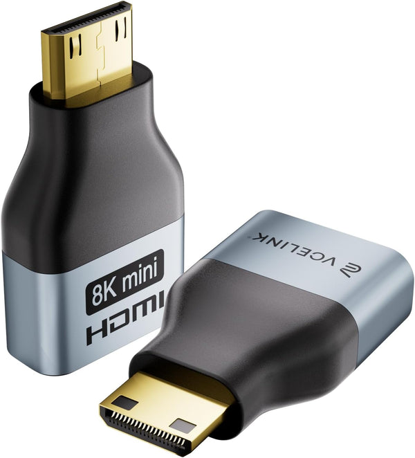 VCE Mini HDMI to HDMI Adapter, 8K@60Hz/4K@120Hz UHD Converter with Gold-Plated Connectors and