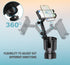 2 in 1 Large Cup Holder Phone Mount Extender, Cup Holder Phone Mount for Car with 360° Rotation, Compatible with