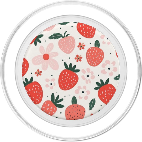 PopSockets MagSafe PopGrip for iPhone - Cute Strawberry Pattern
