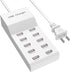 QIONMAR USB Wall Charger, 10-Ports Power Hub Strip, Smart Plug Charging Dock Compatible with iPhone 15, Galaxy S