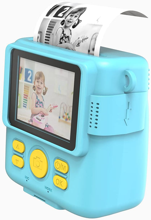 5 Rolls Print Paper for WEEFUN Instant Print Camera, 1080P HD Digital Camera for Kids, Birthday Gifts