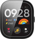 Smartwatch Full Coverage PC Protective Case Cover with Tempered Glass Screen Protector Compatible with Redmi Watch 4, Soft and Durable(Black)