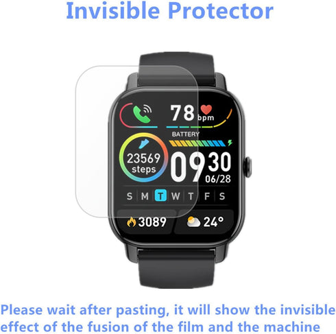 Compatible for Nerunsa P66D Smart Watch Screen Protector (6 Pack), Flexible Full Coverage Clear TPU Film for Poounur