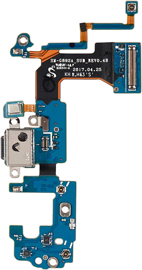 USB Charging Port Flex Cable Microphone Replacement for Samsung Galaxy S8 Active AT&T G892A with Tools