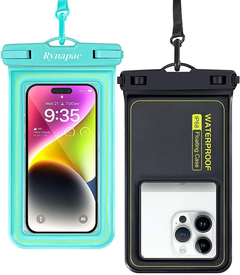 IP68 Waterproof Phone Pouch/Case, Floating Waterproof Case for iPhone 15 14 13 12 Pro Max XS Plus Samsung Galaxy, 2