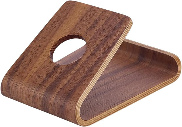 HOBBIESAY Walnut Wood Cell Phone Holder 2.95 Inch Smartphone Stand Desk Phone Mount