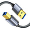 Yeung Qee USB 3.0 A to USB B Cable 3 ft,Nylon Braided USB 3.0