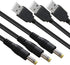 SIOCEN 3 Packs 4FT USB 2.0 A Male to DC 4.0mm x 1.7mm 5 Volt DC Barrel Jack Power Cable for Electronics