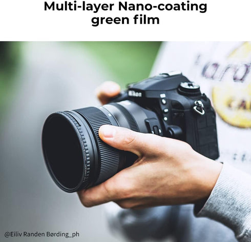 K&F Concept 55mm Variable ND Lens Filter - ND32-ND512 (5-9 Stops) Adjustable with 28 Multi-Layer Coatings for Camera