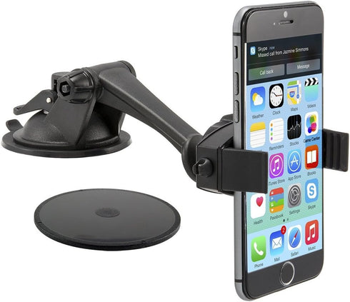 Arkon Car Mount Phone Holder for iPhone X, 8, 7, 6S Plus, Galaxy S8, S7, Note 8, 7 - Retail Black