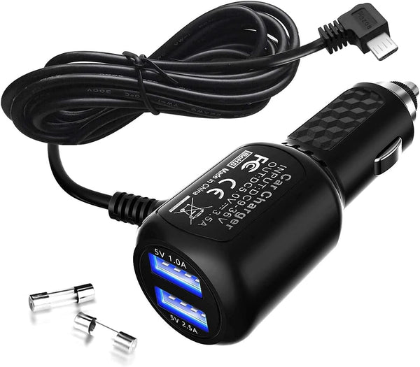 Dash Cam Charger 2024 Upgraded Micro USB Car Charger with Dual USB Port for APEMAN, Rexing, Byakov, and More