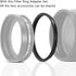 18 Pieces Filter Ring Adapter Set, Lightweight Aluminum Camera Lens Filter Stepping Rings Kit, 9 Pcs Step Up & 9 Pcs