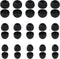 30 Pcs Silicone Earbud Tips - Soft Replacement Earpads in S/M/L Sizes for Most Headphones (Black)