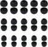 30 Pcs Silicone Earbud Tips - Soft Replacement Earpads in S/M/L Sizes for Most Headphones (Black)