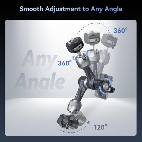 SmallRig 7" Rosette Magic Arm, Camera Monitor Mount, Articulating Arm with 1/4"-20 Screws and Anti-Twist Pins, Max Load