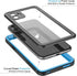 Compatible with iPhone 11 Waterproof Case, Full-Body Rugged Bumper Sealed Cover, Shockproof Dustproof Case (Blue/Clear)
