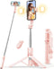 Pnitri Selfie Stick with Light, 45'' Selfie Stick Tripod with Wireless Remote, Portable