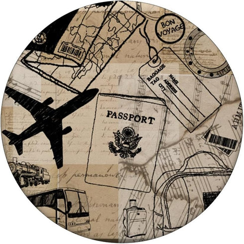 Retro Travel Plane Vintage Map Pilot Flight Attendant Gift PopSockets Standard PopGrip