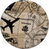Retro Travel Plane Vintage Map Pilot Flight Attendant Gift PopSockets Standard PopGrip