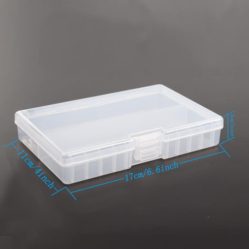 PNGKNYOCN Battery Storage Box, Portable Organizer Holds 48 AA Batteries, Insulative Clear Plastic