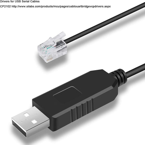 Meade 505 Telescope PC Control Cable CP2102 RS232 RJ10 Serial Adapter for Autostar Audiostar, 9.8 feet