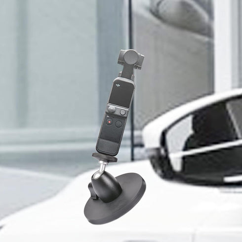 Magnetic Camera Mount Base with Mini Ball Head & GoPro Adapter for Action Cameras, DSLRs, and More