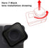 Protective Lens Replacement Glass Cover for Action Sports Camera 5/6/7 Accessory Kit (Black)