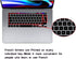 HRH French Language AZERTY Silicone Keyboard Cover Protector for MacBook Pro 13" 2020 and 16" 2019