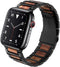 Wolait Compatible Apple Watch Band Ultra 2, 49mm 46mm 45mm 44mm 42mm, Red Sandalwood with Stainless Steel Link