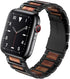 Wolait Compatible Apple Watch Band Ultra 2, 49mm 46mm 45mm 44mm 42mm, Red Sandalwood with Stainless Steel Link