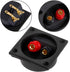 Pinhaijing Square Shape Double Binding Post Speaker Box Terminal Cup, Black and Red